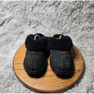 UGG  Women's Coquette Slip-on Slippers Eve Black Fur Size 8 Women’s 39